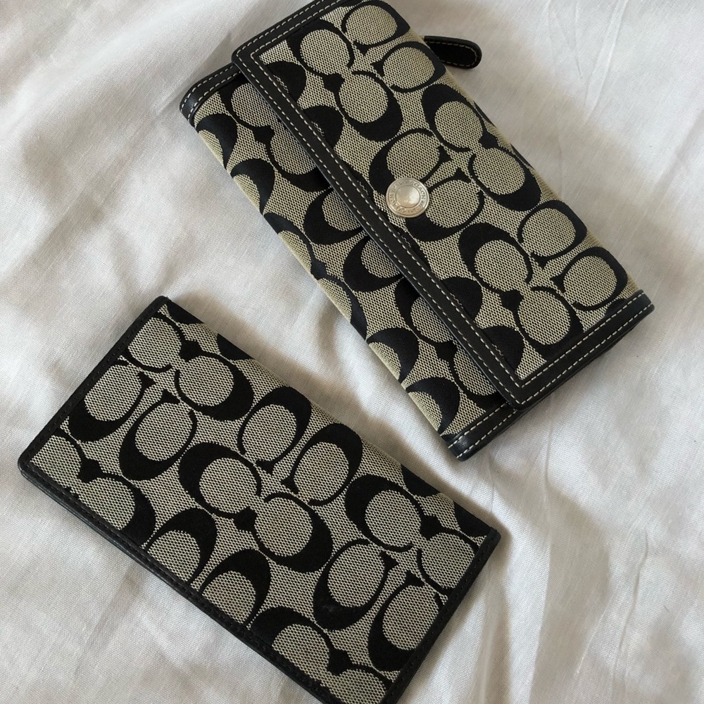 COACH wallet and check book cover